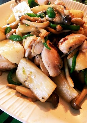 鶏肉と長芋の黒酢炒め-レシピのメイン写真