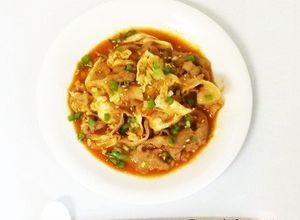 豚薄切り肉で♪時短ピリ辛プルダック風-レシピのメイン写真