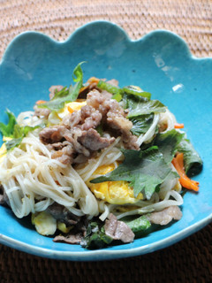 大葉と牛肉のそうめんチャンプルー-レシピのメイン写真