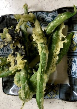 万願寺とうがらしとインゲンの天ぷら-レシピのメイン写真