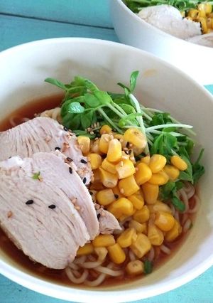コーンバター冷やし味噌ラーメン-レシピのメイン写真