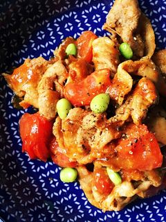 *トマトと豚肉のスパイシーカレー炒め*-レシピのメイン写真