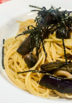 簡単✨ナスとしめじのバター醤油和風パスタ-レシピのメイン写真