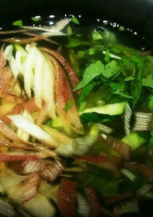 茗荷、大葉、キュウリの冷たい澄まし汁-レシピのメイン写真