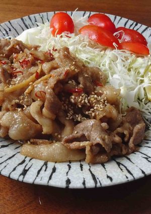 「Wの刺激」豚小間の生姜焼き-レシピのメイン写真