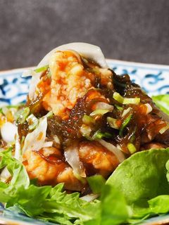 鶏唐揚げのもずく酢南蛮漬け-レシピのメイン写真