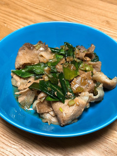 にんにくの葉と豚肉のオイスター炒め-レシピのメイン写真