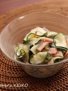 【農家のレシピ】ズッキーニとハムのサラダ-レシピのメイン写真