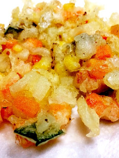 サクサク簡単☆3色の彩り☆野菜かき揚げ-レシピのメイン写真