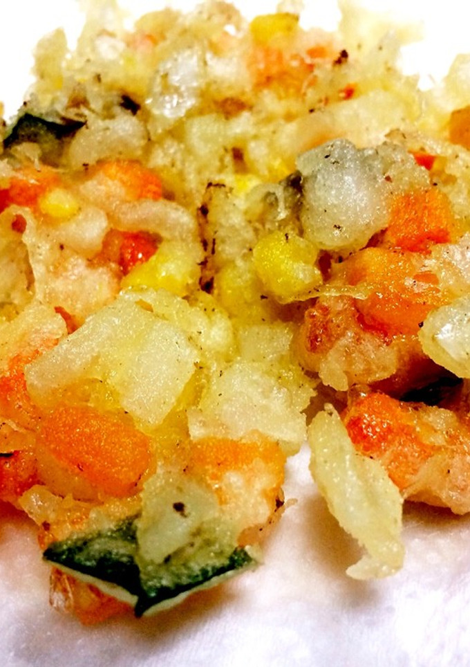 サクサク簡単☆３色の彩り☆野菜かき揚げ-レシピのメイン写真