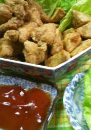 鶏唐揚とやつがしらフライ-レシピのメイン写真