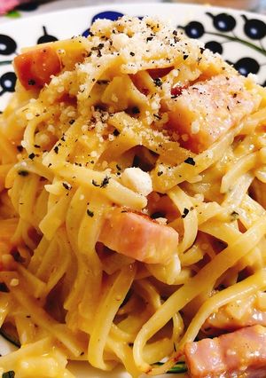【簡単】牛乳いらず濃厚カルボナーラ-レシピのメイン写真