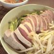 ゆで豚のピーナツだれ