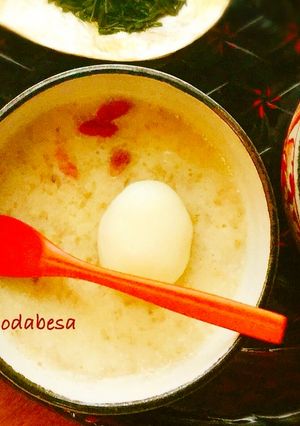 つぶつぶの白ゴマぜんざいの寒天ゼリー-レシピのメイン写真