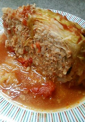 志麻さんの、ごはん入りキャベツの丸ごと煮-レシピのメイン写真