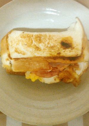 フライパンで折り曲げ式ホットサンド-レシピのメイン写真