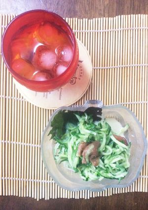 梅とキユウリのわさびマヨネーズサラダ-レシピのメイン写真
