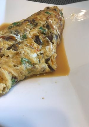 残った牛丼でオムレツ-レシピのメイン写真