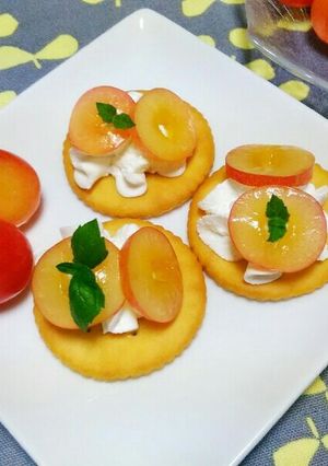 桜ん坊の種取り☆カナッペ♪-レシピのメイン写真