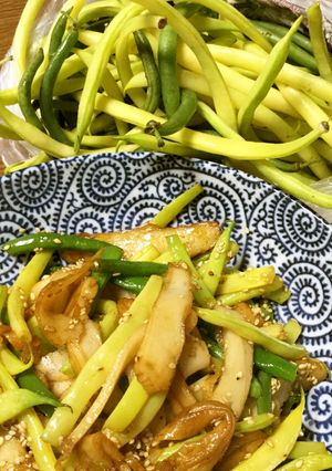 フライパンだけで♪インゲンと角天の炒め煮-レシピのメイン写真