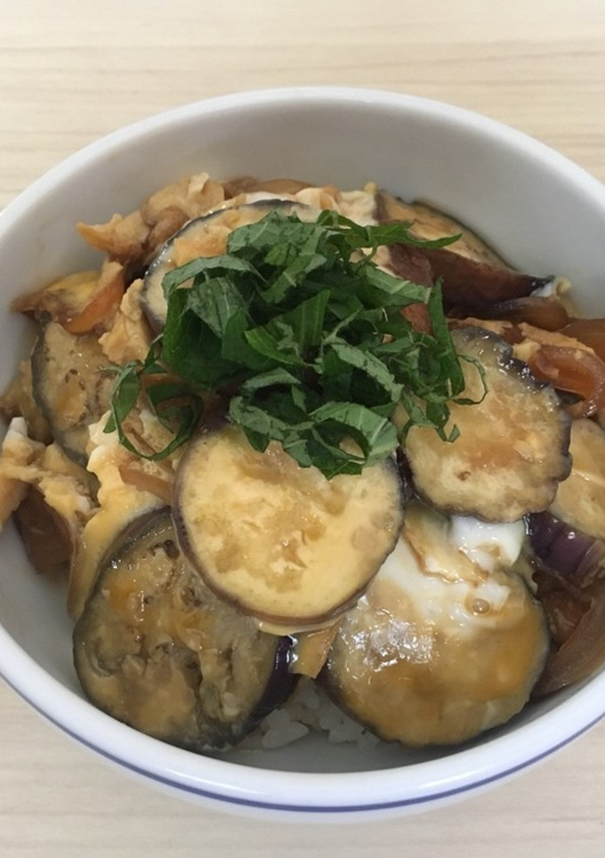 【とても簡単】ナス玉丼〜親子丼風〜-レシピのメイン写真