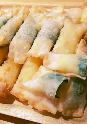 ✳️餃子の皮でハムチーバジル包み揚げ✳️-レシピのメイン写真