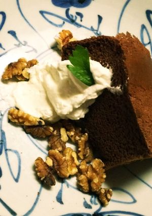 ノンオイル ココアシフォンケーキ☆米粉-レシピのメイン写真