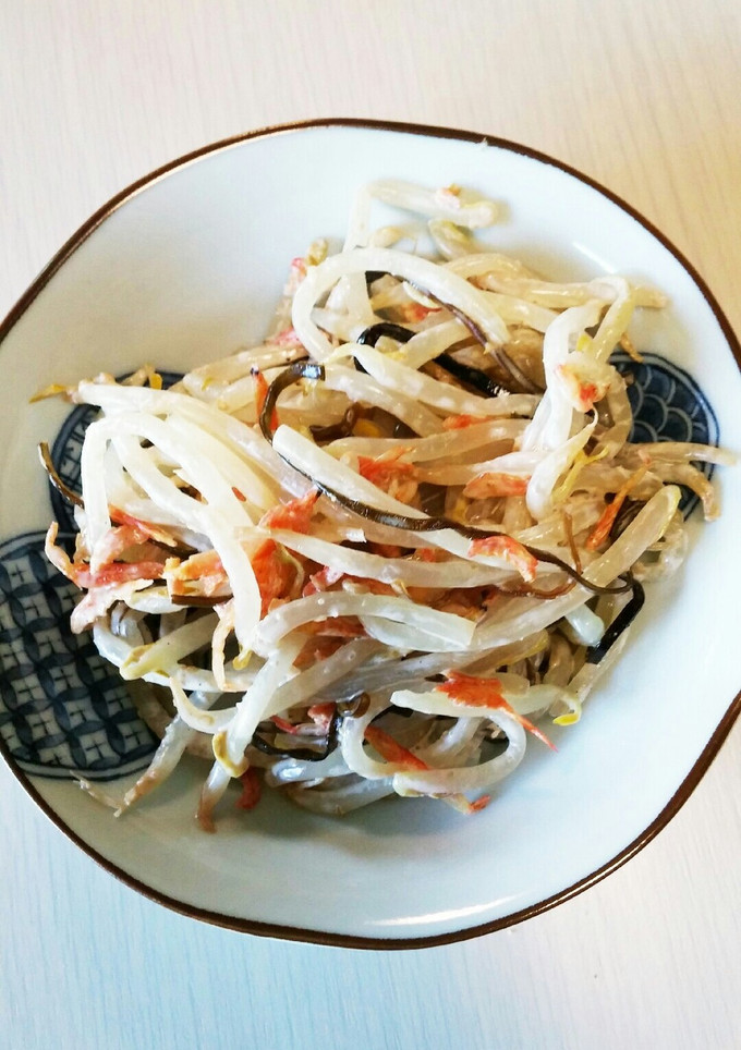 もやしの塩昆布マヨ和えアミエビ入り-レシピのメイン写真