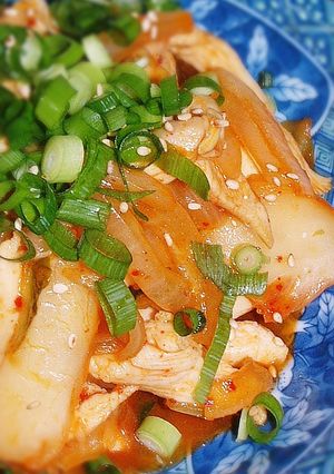 鶏肉と白菜キムチの和風炒め(鶏キムチ)-レシピのメイン写真