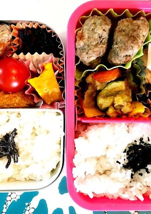 中学生娘&年中息子 弁当-レシピのメイン写真