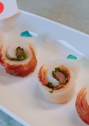 超簡単！ちくわとタラコのクルクルおつまみ-レシピのメイン写真