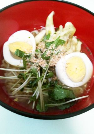冷やしナス塩ラーメン-レシピのメイン写真