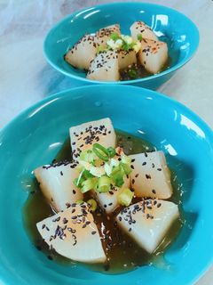 簡単!レンジで時短!大根の胡麻生姜餡かけ-レシピのメイン写真