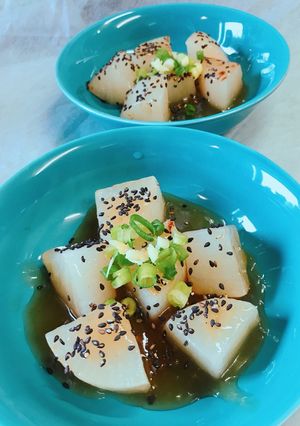 簡単！レンジで時短！大根の胡麻生姜餡かけ-レシピのメイン写真