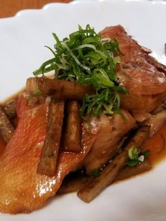 赤魚とごぼうの煮付け♪-レシピのメイン写真