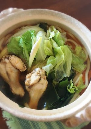 レタスで夏の鍋焼きうどん-レシピのメイン写真