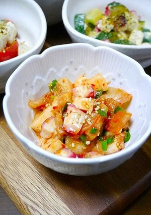 簡単小鉢！ねばねば長イモ☆たこキムチ-レシピのメイン写真