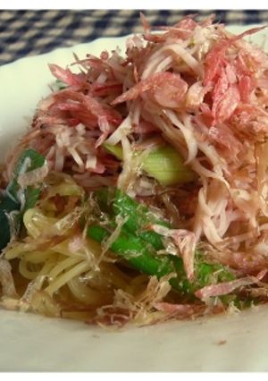 干し海老とカニカマの柚子胡椒パスタ-レシピのメイン写真