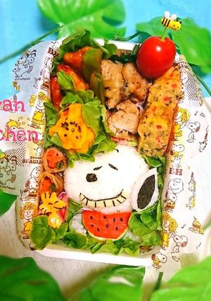 『スヌーピーとスイカ♡』夏弁当♡おにぎり-レシピのメイン写真