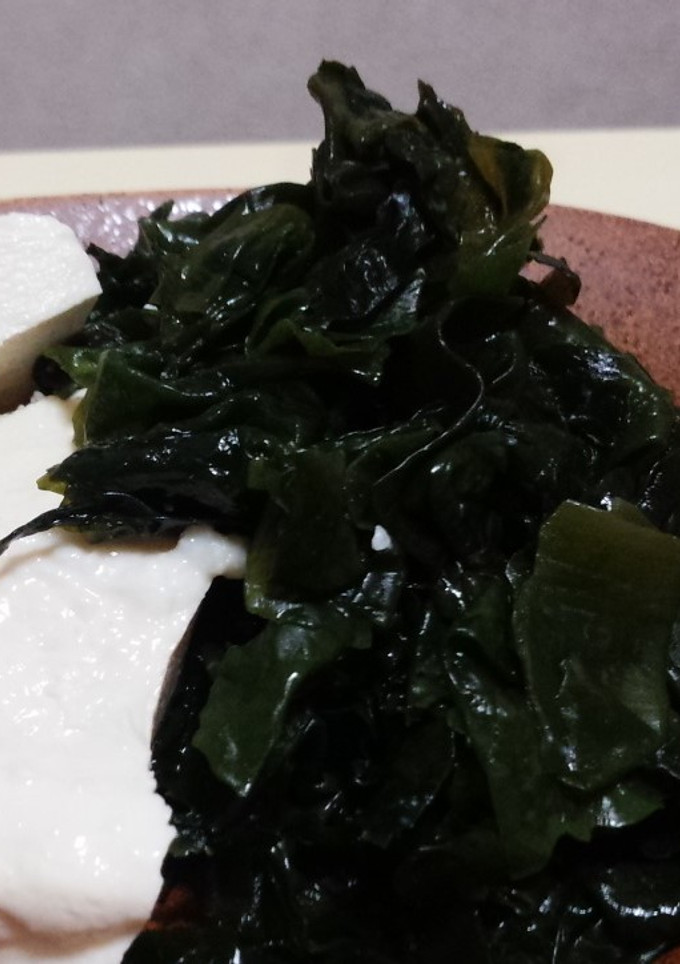 洗い物ひとつ。わかめのわさびドレ和え-レシピのメイン写真