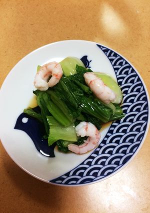 青梗菜と甘エビの前菜-レシピのメイン写真