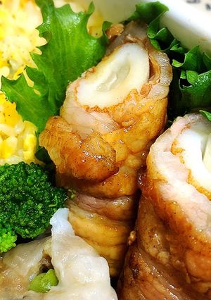 お弁当に❁ちくわともやしの安上がり肉巻き-レシピのメイン写真