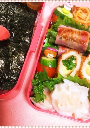 娘のお弁当 節約しまくり のり弁風-レシピのメイン写真