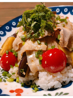色とりどりの夏野菜冷しゃぶ丼-レシピのメイン写真