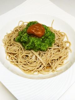おろしキュウリと梅の「さっぱり蕎麦」-レシピのメイン写真