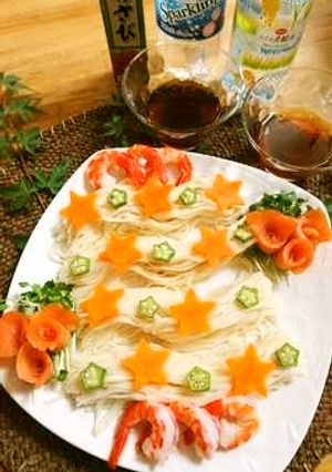 七夕素麺を炭酸つゆでさわやかに-レシピのメイン写真