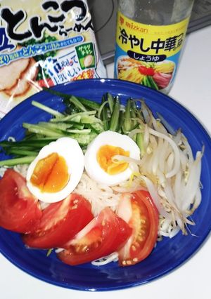 サッポロ一番冷やし中華ラーメン-レシピのメイン写真
