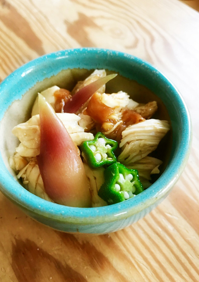 みょうがと鶏ささみの梅和え-レシピのメイン写真