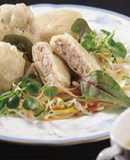 加賀蓮根とイノシシの挽肉の和え天麩羅