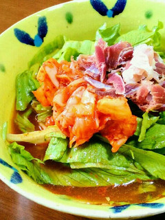 ひんやりピリ辛♪生ハム&キムチラーメン-レシピのメイン写真